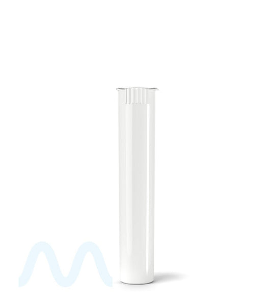 Child Resistant | Pop Top Opaque Plastic Pre - Roll Tubes (Open) | 95mm - White - 1000 Count - 2