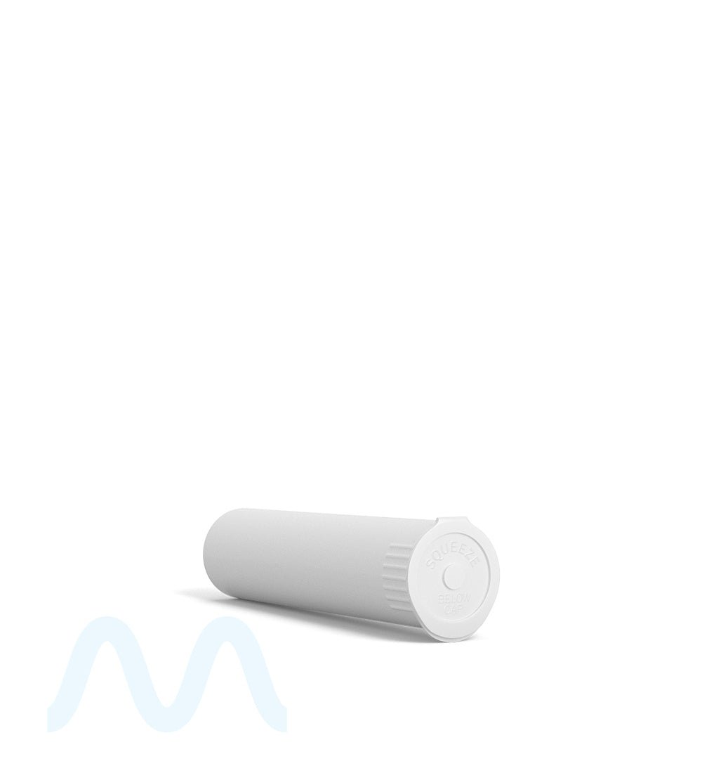 Child Resistant | Pop Top Opaque Plastic Pre - Roll Tubes | 78mm - White - 1200 Count - 3