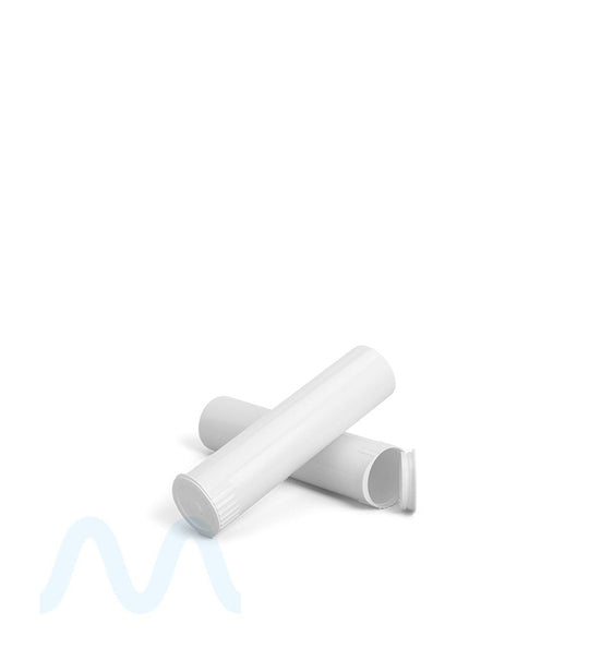 Child Resistant | Pop Top Opaque Plastic Pre - Roll Tubes | 78mm - White - 1200 Count - 7