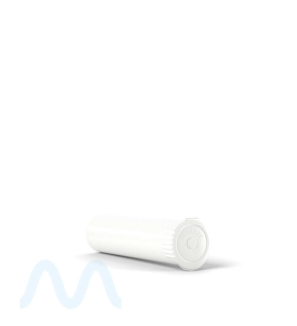 Child Resistant | Pop Top Opaque Plastic Pre - Roll Tubes | 78mm - White - 1200 Count - 4