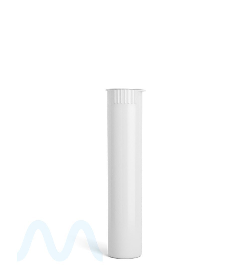 Child Resistant | Pop Top Opaque Plastic Pre - Roll PCR Tubes | 90mm - White - 1000 Count - 2