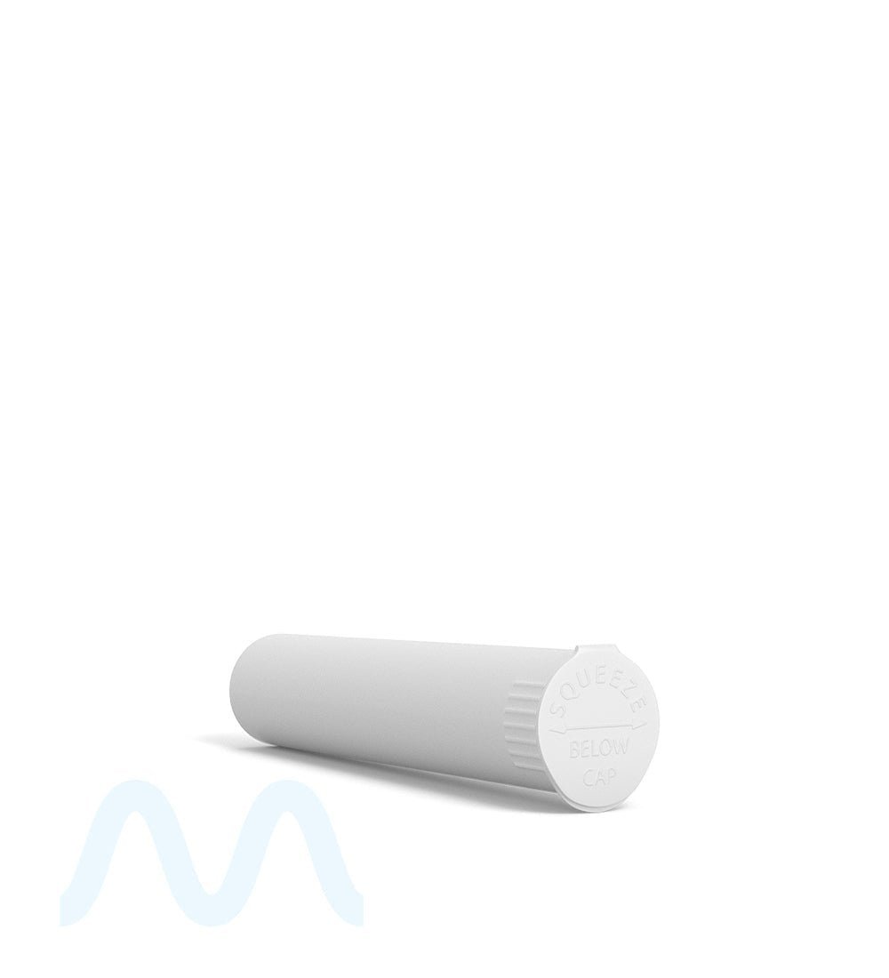 Child Resistant | Pop Top Opaque Plastic Pre - Roll PCR Tubes | 90mm - White - 1000 Count - 3