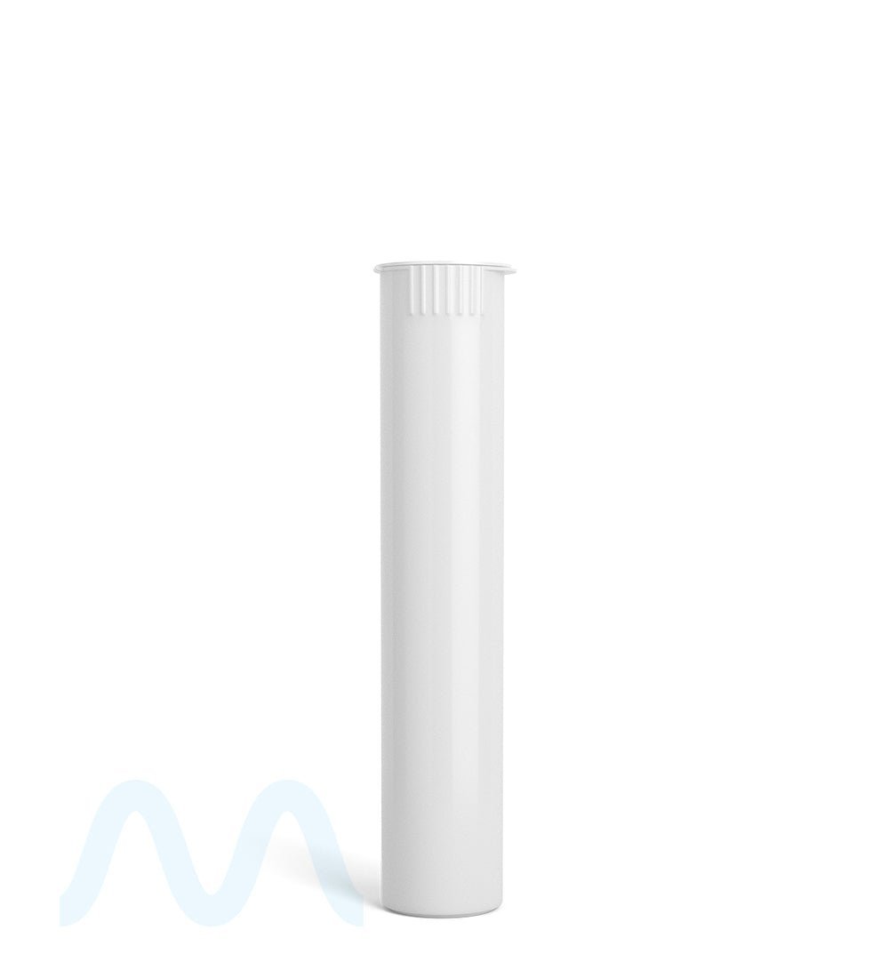 Child Resistant | Pop Top Opaque Plastic Pre - Roll PCR Tubes (Open) | 98mm - White - 1000 Count - 2