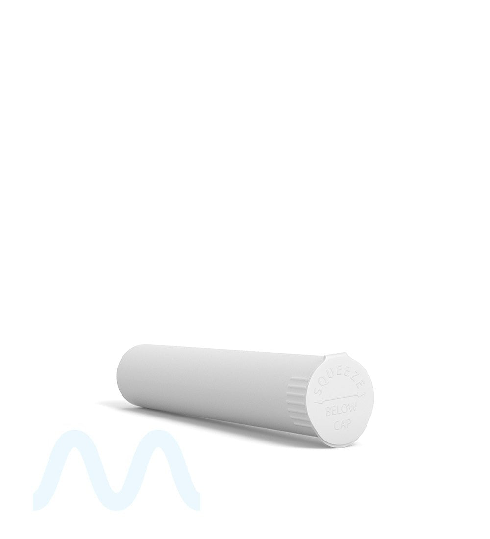 Child Resistant | Pop Top Opaque Plastic Pre - Roll PCR Tubes (Open) | 98mm - White - 1000 Count - 3