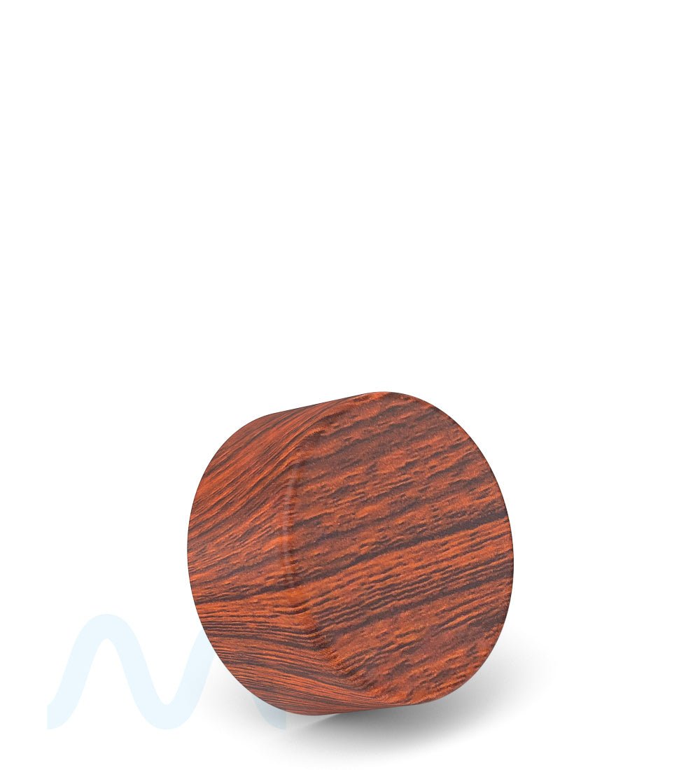 Child Resistant | Flat Push Down & Turn Plastic Caps w/ Foam Liner | 28mm - Redwood - 504 Count - 3