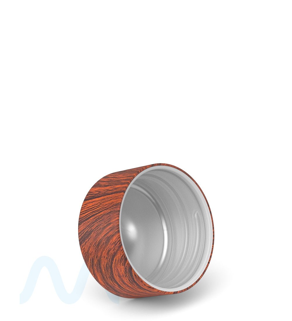 Child Resistant | Flat Push Down & Turn Plastic Caps w/ Foam Liner | 28mm - Redwood - 504 Count - 4