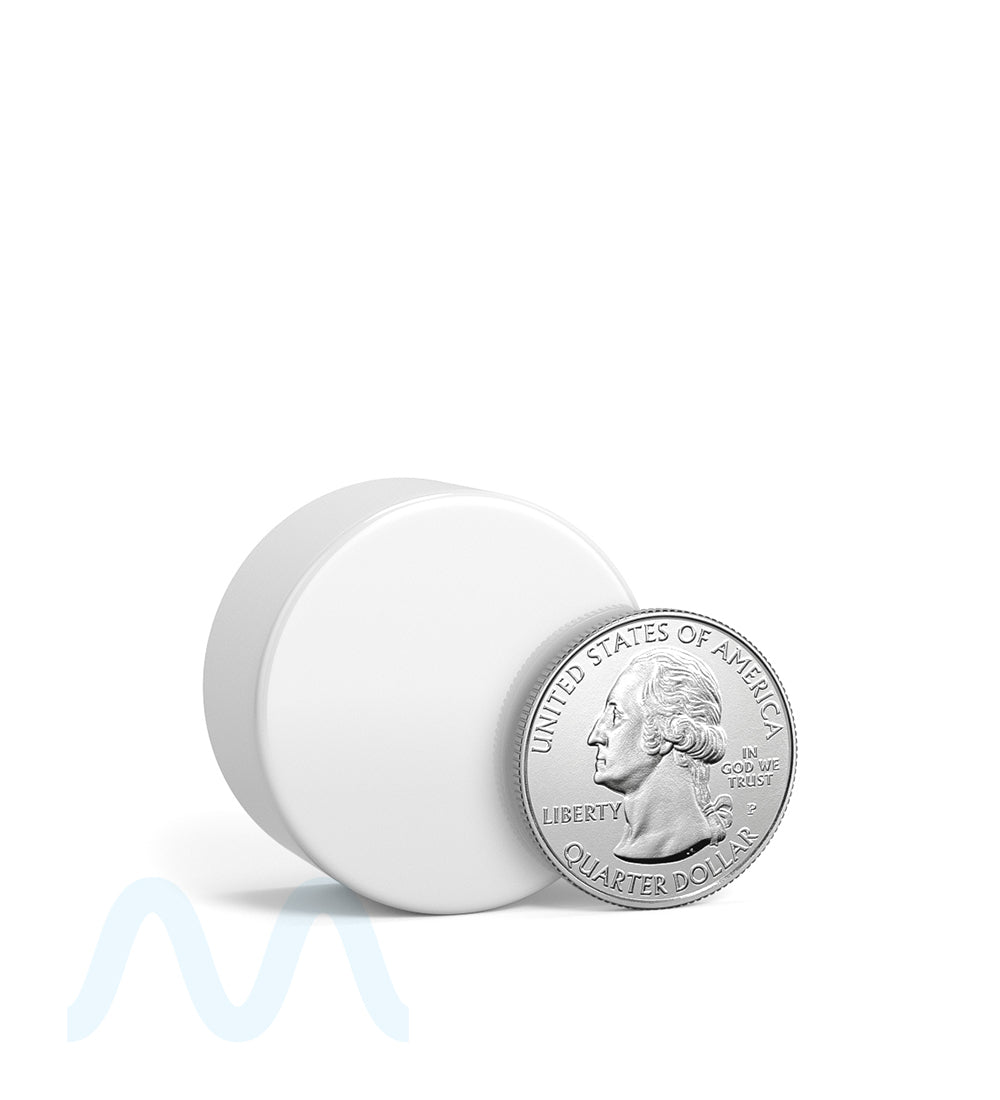 Child Resistant | Smooth Push Down & Turn Plastic Caps w/ Foil Liner | 28mm - Glossy White - 504 Count - 6