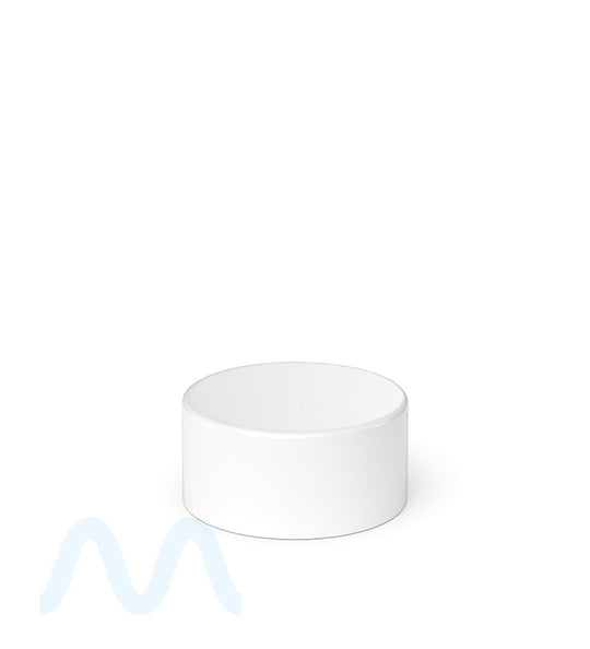 Child Resistant | Smooth Push Down & Turn Plastic Caps w/ Foil Liner | 28mm - Matte White - 504 Count - 1