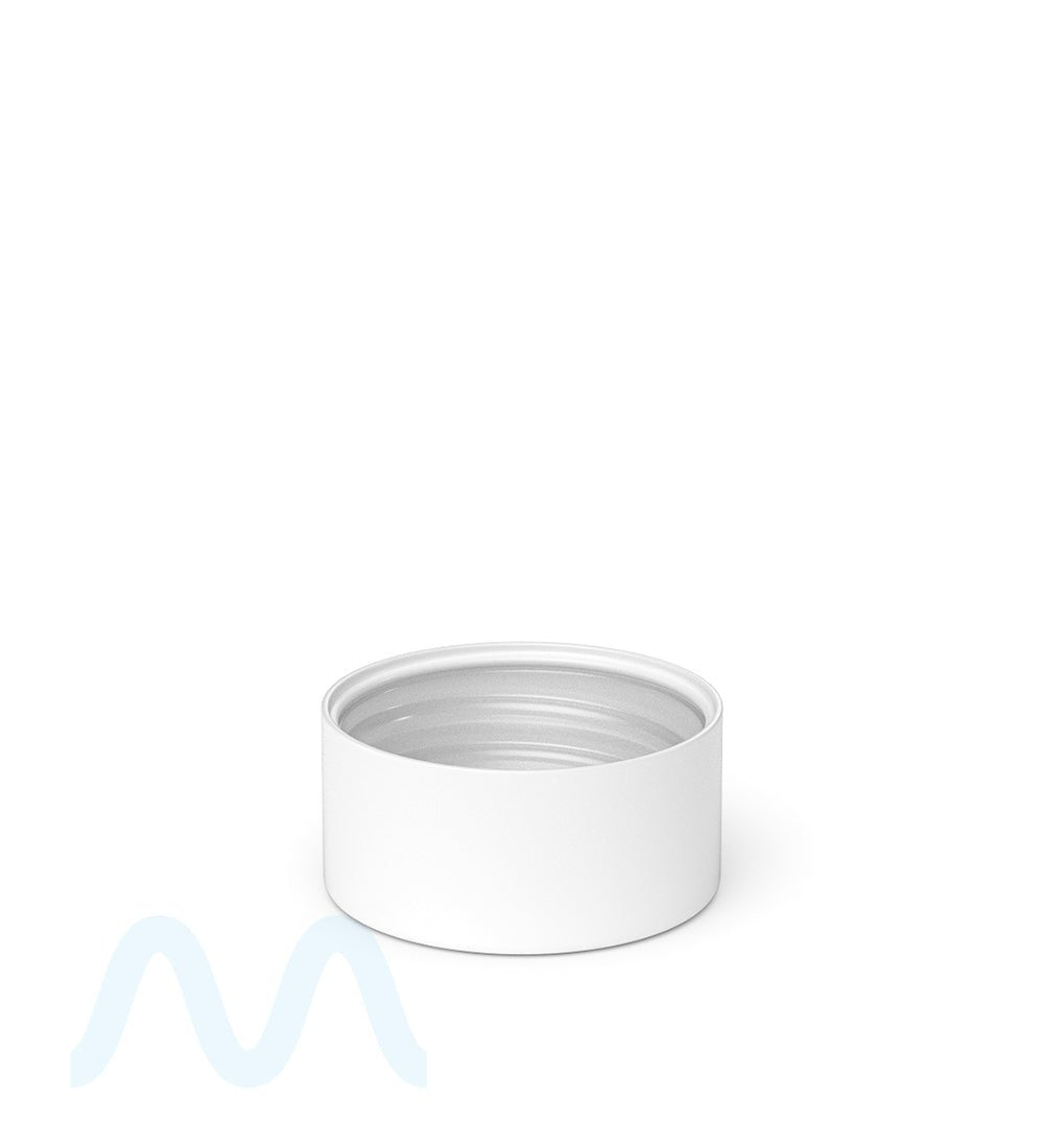 Child Resistant | Smooth Push Down & Turn Plastic Caps w/ Foil Liner | 28mm - Matte White - 504 Count - 2