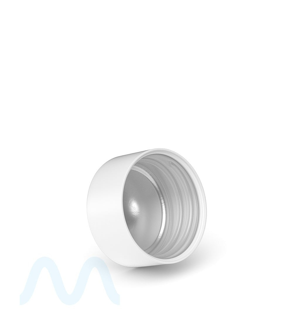 Child Resistant | Smooth Push Down & Turn Plastic Caps w/ Foil Liner | 28mm - Matte White - 504 Count - 4