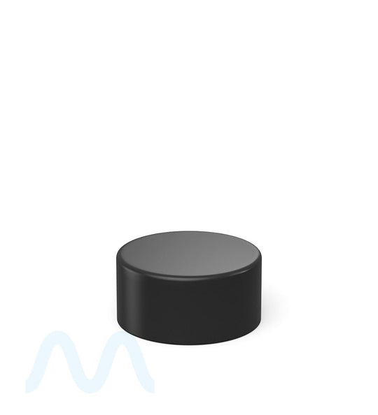 Child Resistant | Smooth Push Down & Turn Plastic Caps w/ Foil Liner | 28mm - Matte Black - 504 Count - 1