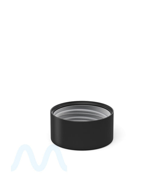 Child Resistant | Smooth Push Down & Turn Plastic Caps w/ Foil Liner | 28mm - Matte Black - 504 Count - 2