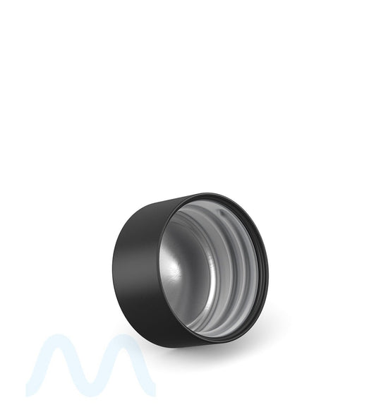 Child Resistant | Smooth Push Down & Turn Plastic Caps w/ Foil Liner | 28mm - Matte Black - 504 Count - 4