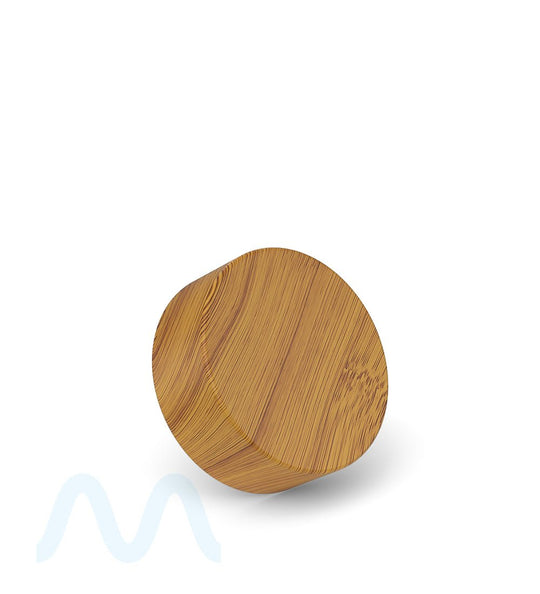 Child Resistant | Flat Push Down & Turn Plastic Caps w/ Foam Liner | 38mm - Bamboo Wood - 320 Count - 3