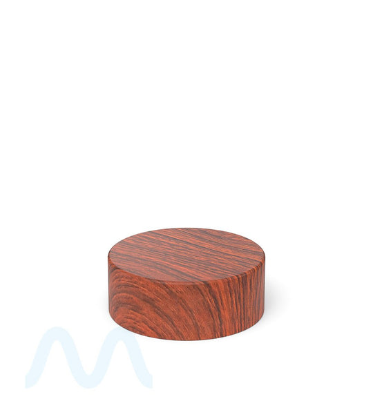 Child Resistant | Flat Push Down & Turn Plastic Caps w/ Foam Liner | 38mm - Redwood - 320 Count - 1