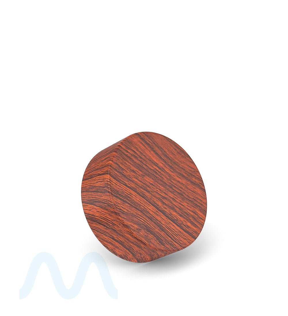 Child Resistant | Flat Push Down & Turn Plastic Caps w/ Foam Liner | 38mm - Redwood - 320 Count - 3