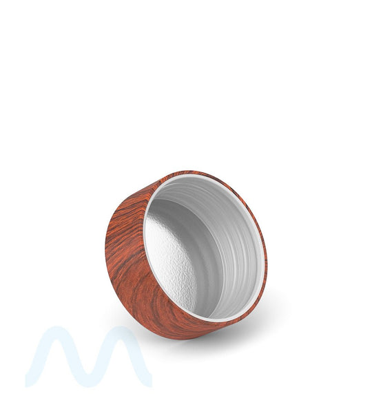 Child Resistant | Flat Push Down & Turn Plastic Caps w/ Foam Liner | 38mm - Redwood - 320 Count - 4