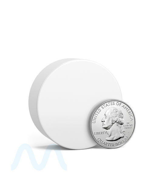 Child Resistant | Smooth Push Down & Turn Plastic Caps w/ Foil Liner | 38mm - Glossy White - 320 Count - 6