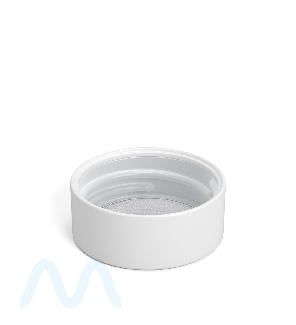 Child Resistant | Smooth Push Down & Turn Plastic Caps w/ Foil & Heat Liner | 38mm - Matte White - 320 Count - 2