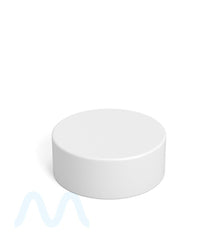 Child Resistant | Smooth Push Down & Turn Plastic PCR Caps w/ Foil Liner | 38mm - Matte White - 320 Count
