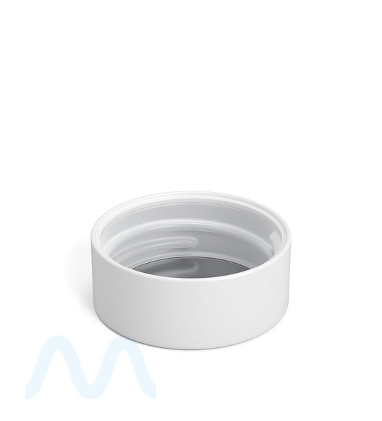 Child Resistant | Smooth Push Down & Turn Plastic Caps w/ Foil Liner | 38mm - Matte White - 320 Count - 2