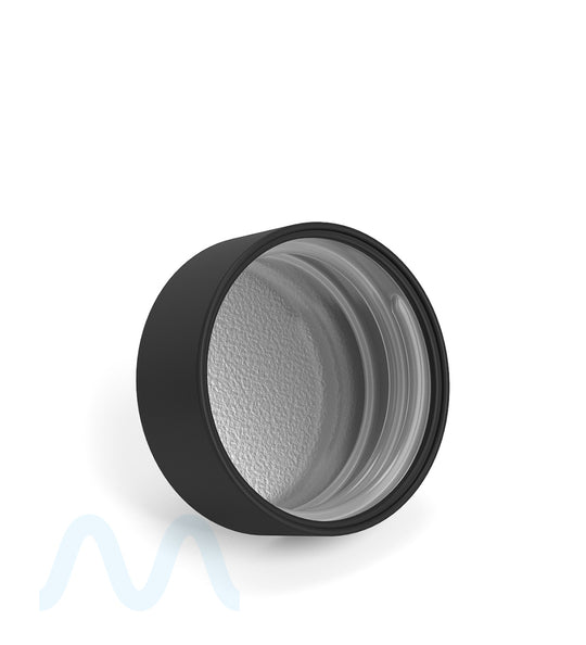 Child Resistant | Smooth Push Down & Turn Plastic Caps w/ Foil Liner | 38mm - Matte Black - 320 Count - 4