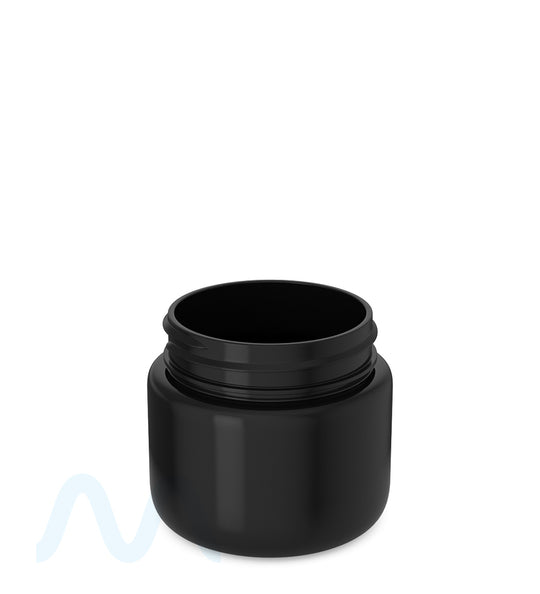 Rounded Base Black Plastic Jars | 53mm - 3.75oz - 600 Count