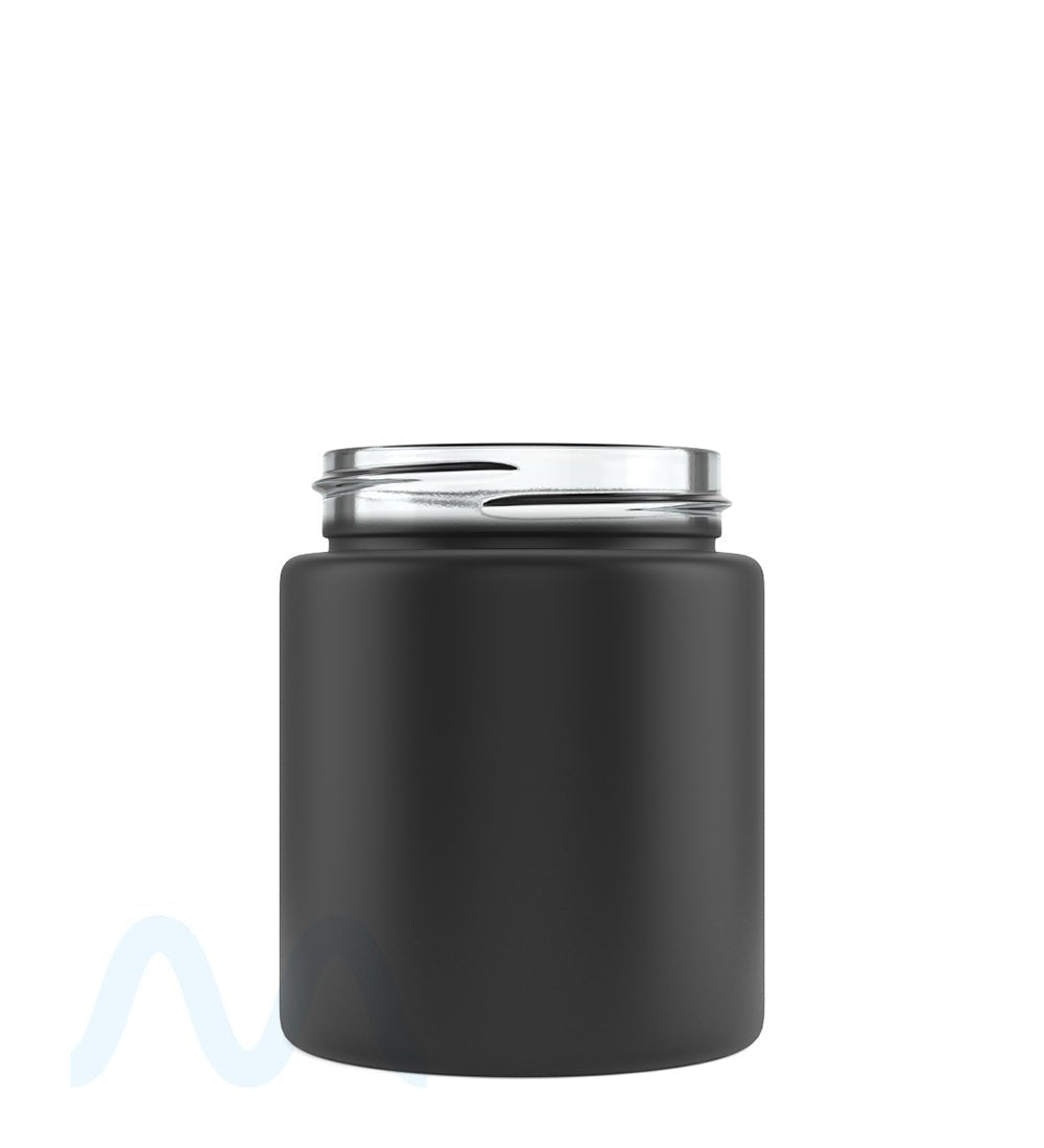 Straight Sided Matte Black Glass Jars | 53mm - 5oz - 32 Count - 2