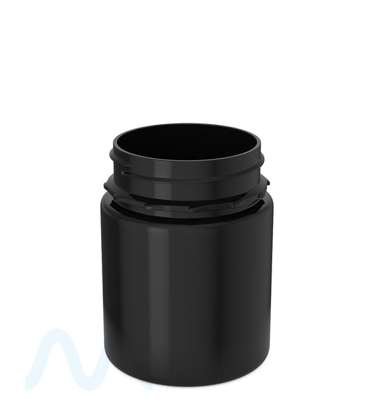 Tamper Evident | Straight Sided Black Plastic Jars | 53mm - 5oz - 600 Count