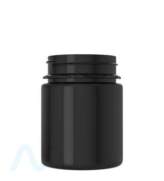 Tamper Evident | Straight Sided Black Plastic Jars | 53mm - 5oz - 600 Count