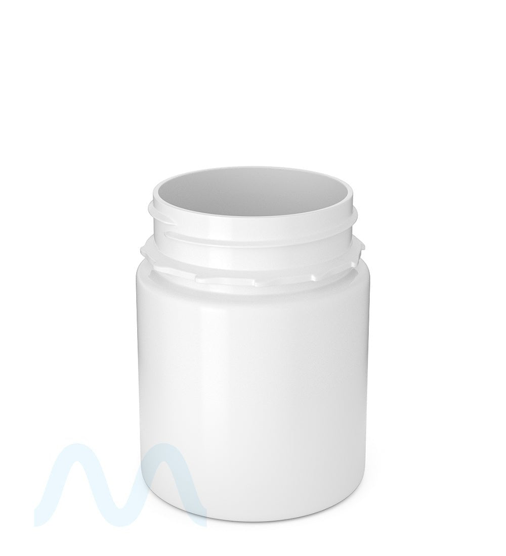 Tamper Evident | Straight Sided White Plastic Jars | 53mm - 5oz - 600 Count - 1