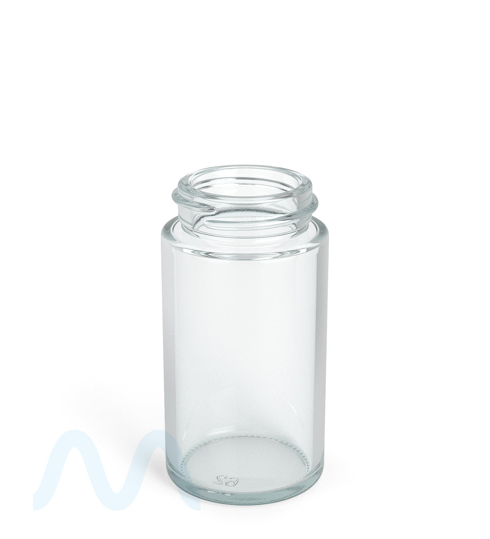 Wide Mouth Straight Sided Clear Glass Jars for Pre-Rolls | 38mm - 2oz - 180 Count