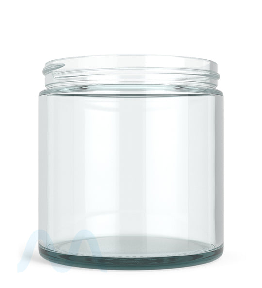 Straight Sided Clear Glass Jars | 89mm - 16oz - 12 Count