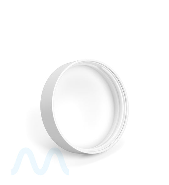 Child Resistant | Smooth Push Down & Turn Plastic Caps w/ Foam Liner | 57mm - Semi Gloss White - 72 Count - 4