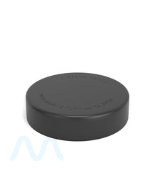 Child Resistant | Push Down & Turn Plastic PCR Caps w/ Foam Liner | 78mm - Semi Gloss Black - 48 Count