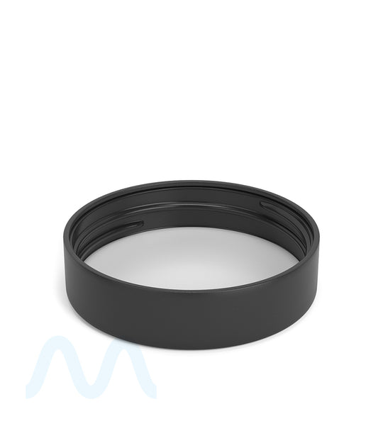 Child Resistant | Push Down & Turn Plastic Caps w/ Foam Liner | 78mm - Semi Gloss Black - 48 Count