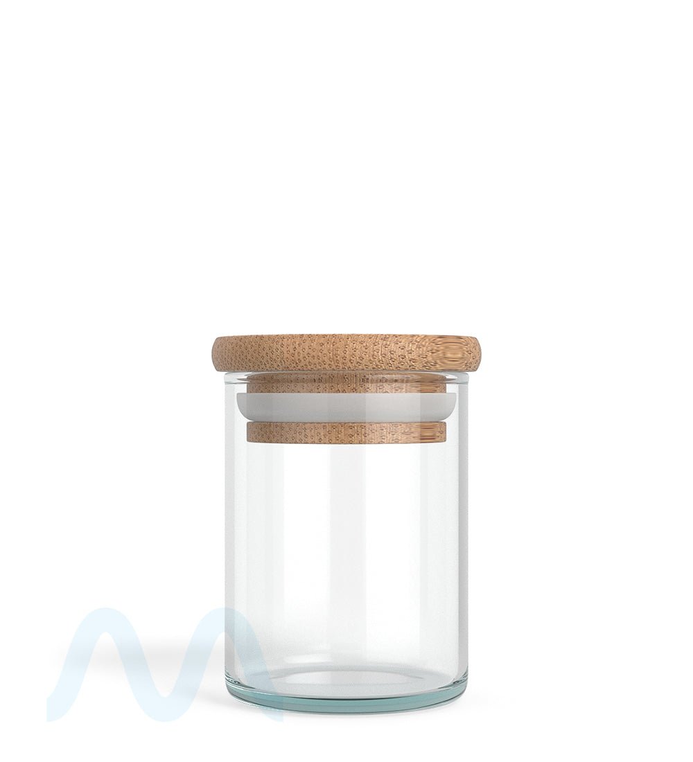 Glass Jar with Wooden Lid | 2oz - 16 Dram - 200 Count - 7