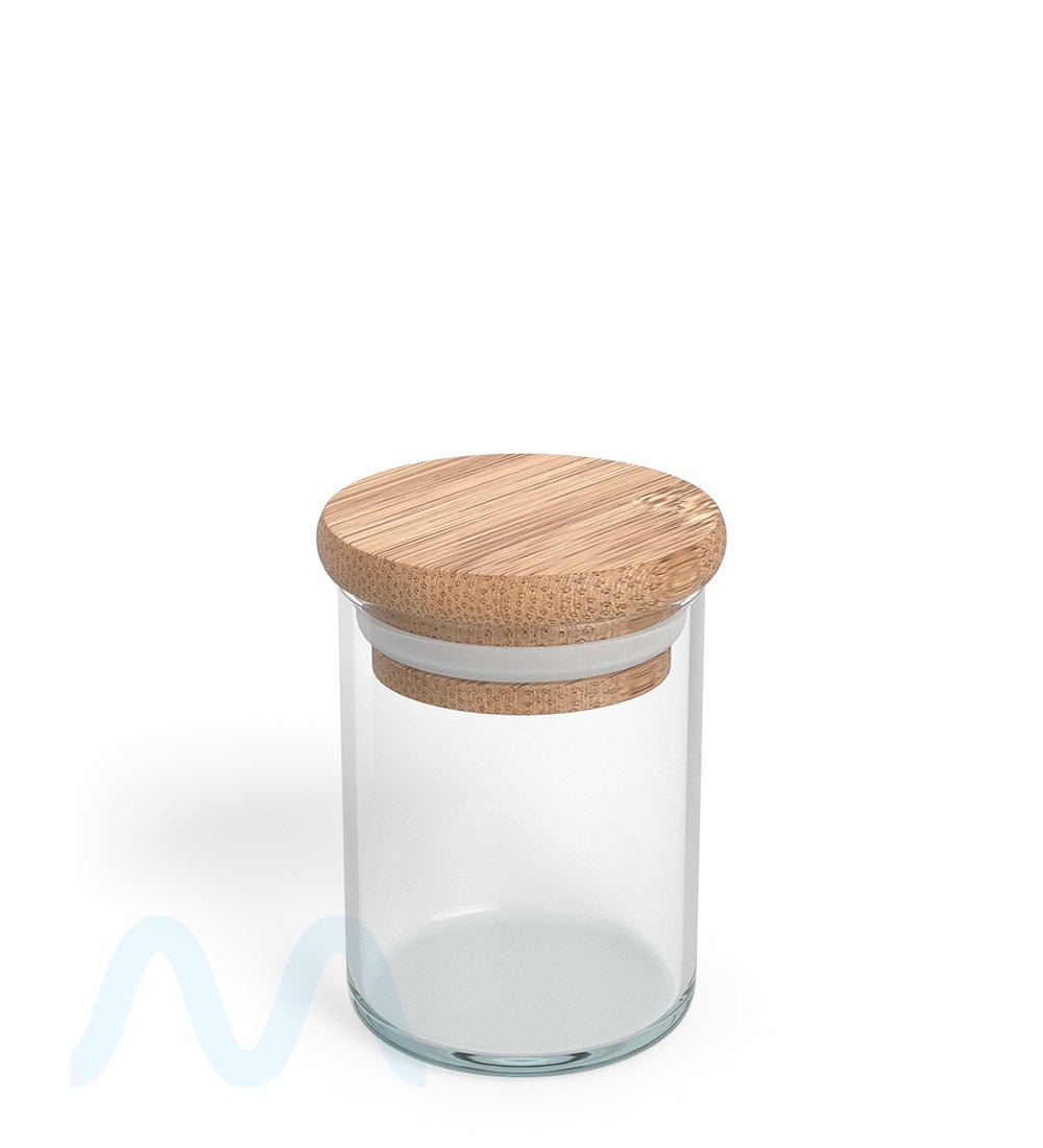 Glass Jar with Wooden Lid | 2oz - 16 Dram - 200 Count - 8