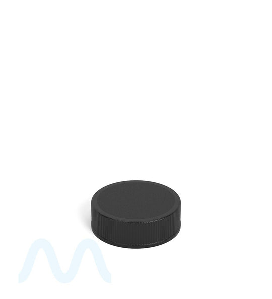 Ribbed Screw Top Plastic Caps w/ Foam Liner | 28mm - Matte Black - 250 Count - 1