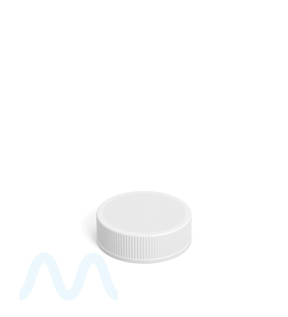 Ribbed Screw Top Plastic Caps w/ Foam Liner | 28mm - Matte White - 250 Count - 1