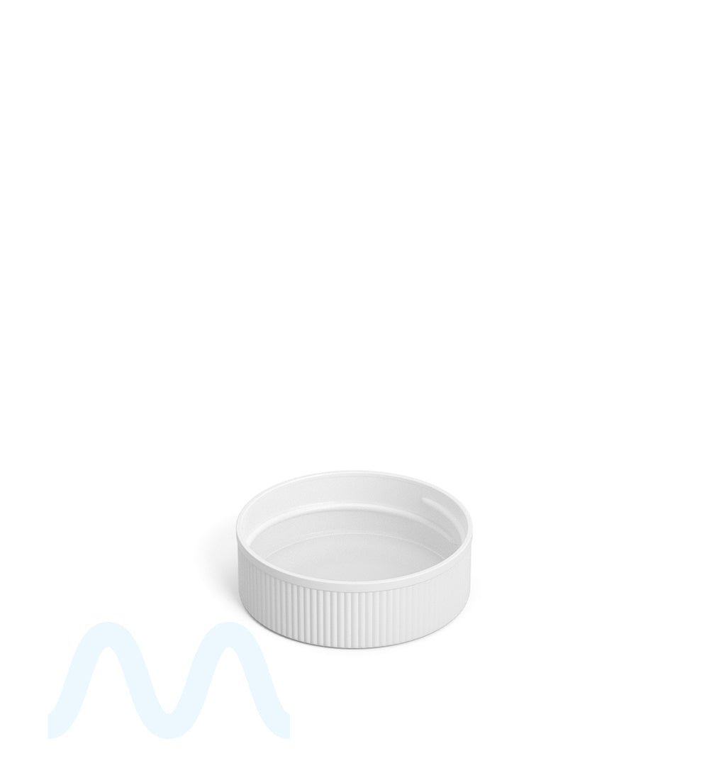 Ribbed Screw Top Plastic Caps w/ Foam Liner | 28mm - Matte White - 250 Count - 2