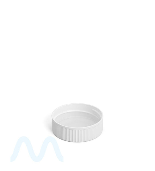 Ribbed Screw Top Plastic Caps w/ Foam Liner | 28mm - Matte White - 250 Count - 2