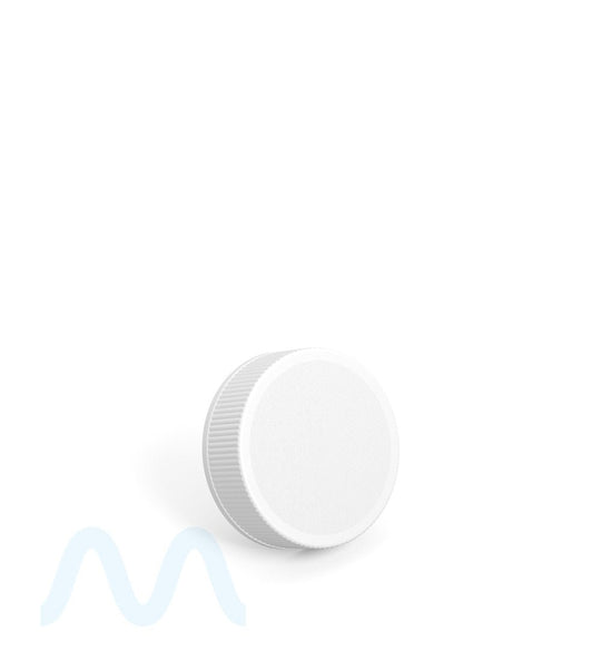 Ribbed Screw Top Plastic Caps w/ Foam Liner | 28mm - Matte White - 250 Count - 3