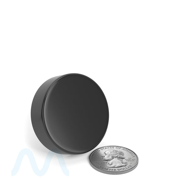 Smooth Sided Screw Top Plastic Caps w/ Foam Liner | 38mm - Glossy Black Plastic - 350 Count - 5