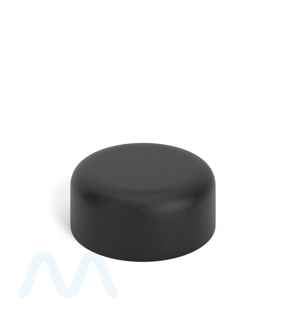 Child Resistant | Smooth Push Down & Turn Plastic Caps w/ Foam Liner | 38mm - Matte Black - 320 Count