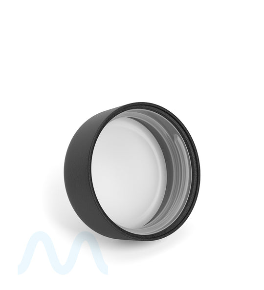 Child Resistant | Smooth Push Down & Turn Plastic Caps w/ Foam Liner | 38mm - Matte Black - 320 Count