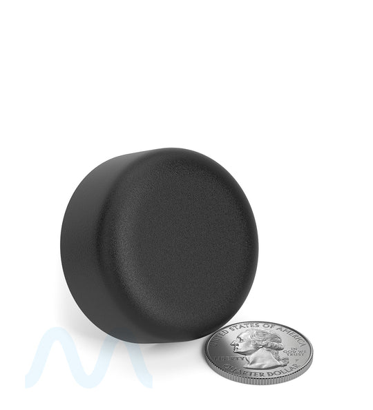 Child Resistant | Smooth Push Down & Turn Plastic Caps w/ Foam Liner | 38mm - Matte Black - 320 Count