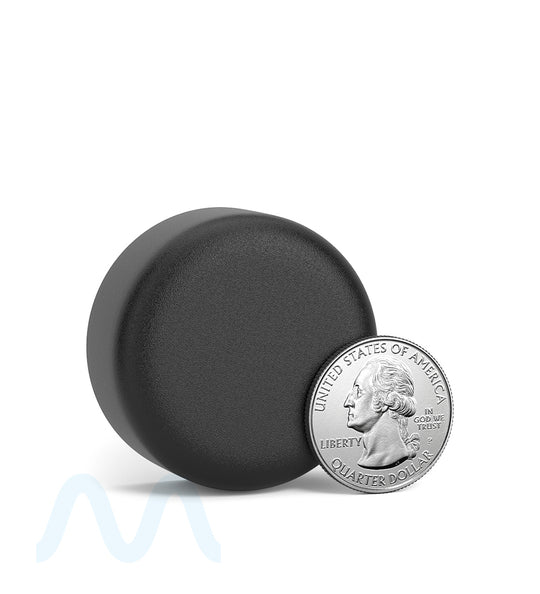 Child Resistant | Smooth Push Down & Turn Plastic Caps w/ Foam Liner | 38mm - Matte Black - 320 Count