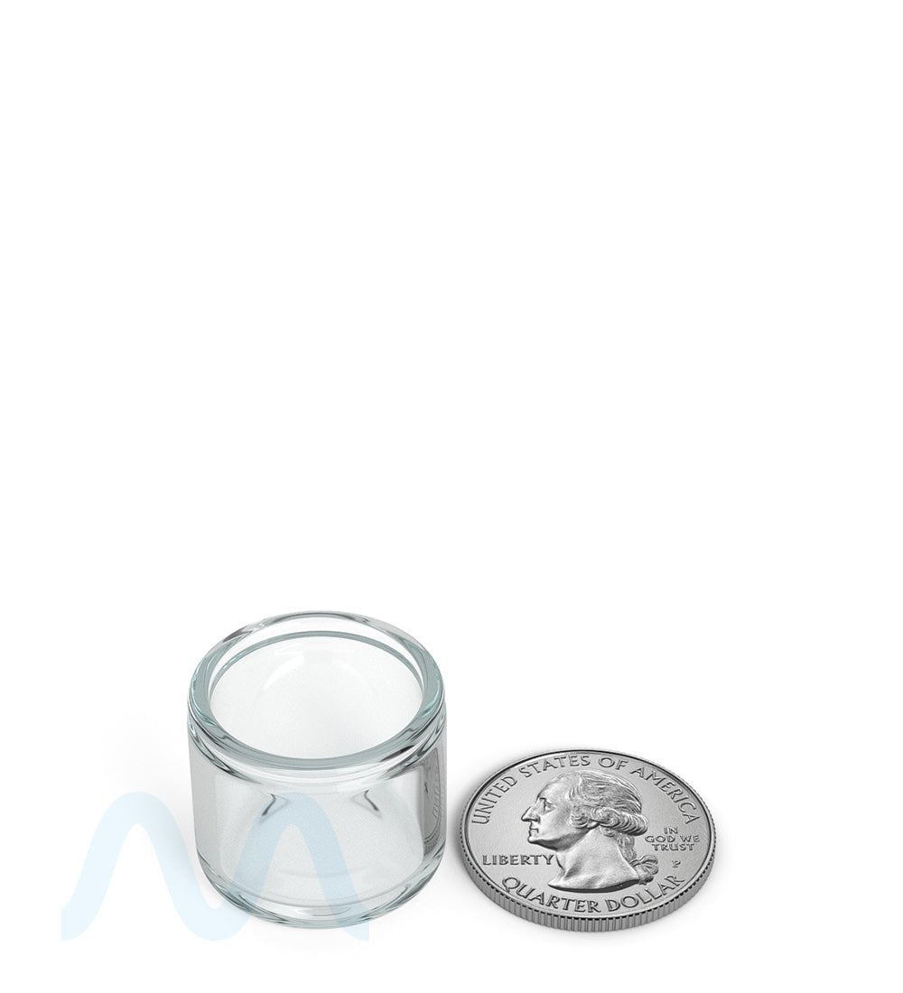 No Neck Clear Glass Concentrate Containers w/ Cap | 23mm - 6mL - 144 Count - 6