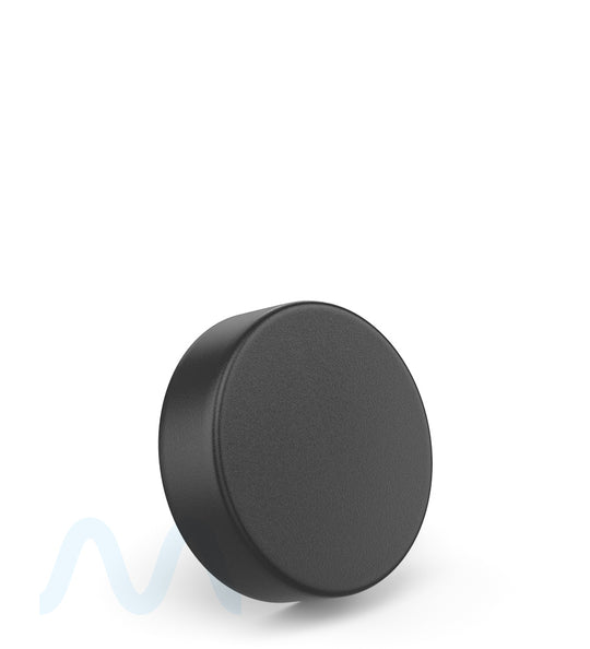 Child Resistant | Smooth Push Down & Turn Plastic Caps w/ Foam Liner | 50mm - Matte Black - 100 Count